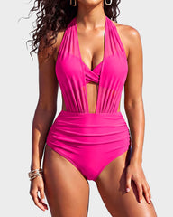 High-Waisted Tummy Control Mesh Bikini Set