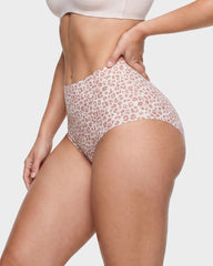 High Waist Seamless Leopard Tummy Brief(6 Pack)