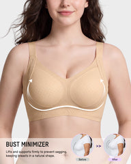 Invisible Seamless Minimizer Bra with Lift & Support