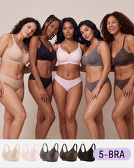 Lifting Wire-Free Antibacterial Jelly Bra Multipack