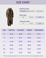 Long Double-Breasted Notched-Lapel Coat
