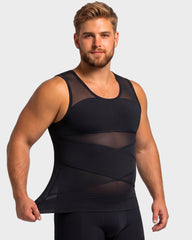 Men's Chest-Smoothing Tummy Control Compression Tank
