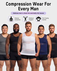 Men's Chest-Smoothing Tummy Control Compression Tank