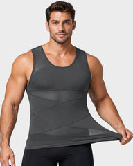 Men's Chest-Smoothing Tummy Control Compression Tank