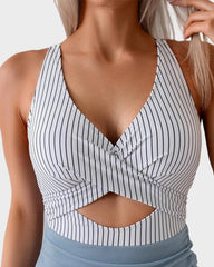 Mesh Cutout Tummy Control One-Piece Swimdress