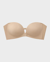 No-Slip Front Closure Push-Up Strapless Bra