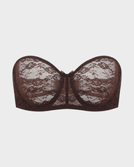 No Slip Strapless Lace Push Up Bra