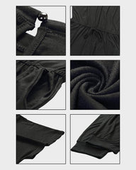 Off-Shoulder Short Sleeve Beam Foot Jumpsuit