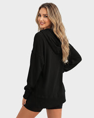 Oversized Collared Ribbed Sweatshirt