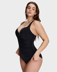 Plunge Underwire Tummy Control One-Piece Swimsuit