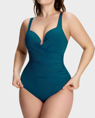 Plunge Underwire Tummy Control One-Piece Swimsuit