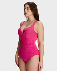 Plunge Underwire Tummy Control One-Piece Swimsuit
