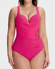 Plunge Underwire Tummy Control One-Piece Swimsuit