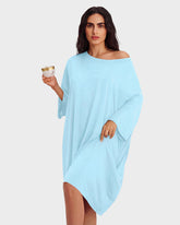Plus Size Ultra-Soft Oversized Shirt Sleepwear with Pockets