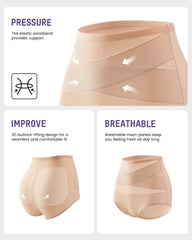 Plus-Size High-Waist Cross Tummy Control Panties (5 Pack)