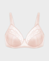 Plus-Size Pearl Shimmer Lace Minimizer Bra