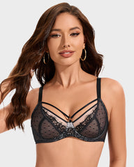 Plus Size Lace Full Coverage Minimizer Bra