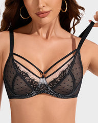 Plus Size Lace Full Coverage Minimizer Bra