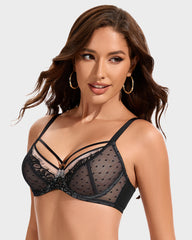 Plus Size Lace Full Coverage Minimizer Bra