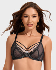 Plus Size Lace Full Coverage Minimizer Bra