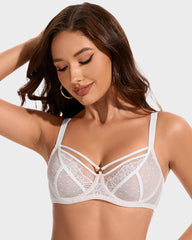 Plus Size Lace Full Coverage Minimizer Bra