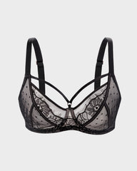 Plus Size Lace Full Coverage Minimizer Bra