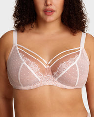 Plus Size Lace Full Coverage Minimizer Bra