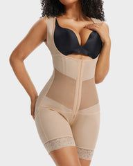 PowerMesh Double-Layer Open Bust Full Body Shaper