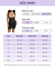PowerMesh Double-Layer Open Bust Full Body Shaper