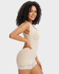 PowerMesh Double-Layer Tummy Control Bodysuit Shapewear