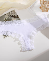 Ribbed Cotton Lace Mid-Rise Panty (9 pack)