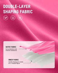 Ruched V-Neck Side Tie Slimming Swim Dress