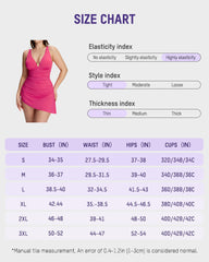Ruched V-Neck Side Tie Slimming Swim Dress