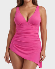 SculptSkin™ FlowFlair Side Tie Swim Dress