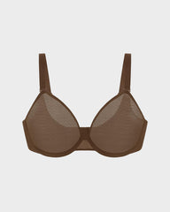 Seamless Mesh Unlined Underwire Bra