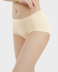 Seamless No Camel Toe Silk Antibacterial Gusset Panties (5 Pack)