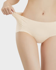 Seamless No Camel Toe Silk Antibacterial Gusset Panties (5 Pack)