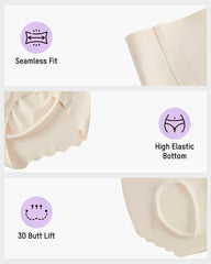 Seamless No Camel Toe Silk Antibacterial Gusset Panties (5 Pack)