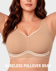Seamless Wireless Full-Coverage Pullover Bra