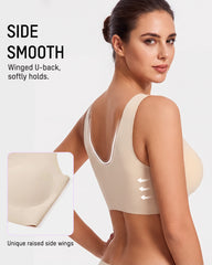 Seamless Wireless Full-Coverage T-Shirt Bra