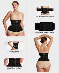 Segmented Waist Trainer Corset with Steel Bones