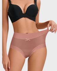 Silky High-Waist Seamless Briefs With Scalloped Edges (6 pack)