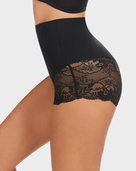 Smooth High-Waisted Sheer Lace Sculpting Brief (4 Pack)