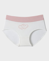 Soft Cotton Heart Print High-Waist Panties (6 Pack)