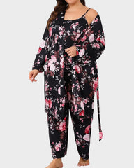 Soft & Silky 3-Piece Floral Pajama Set