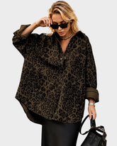 Leopard Print Button-Down Shacket