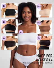 Stay‑Put Wireless Seamless Bandeau Bra