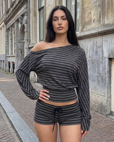 Stripe Batwing Loungewear Set