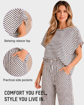 Striped Two-Piece Lounge Set