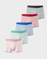 Striped Soft Breathable Boyshort Panties (5 Pack)